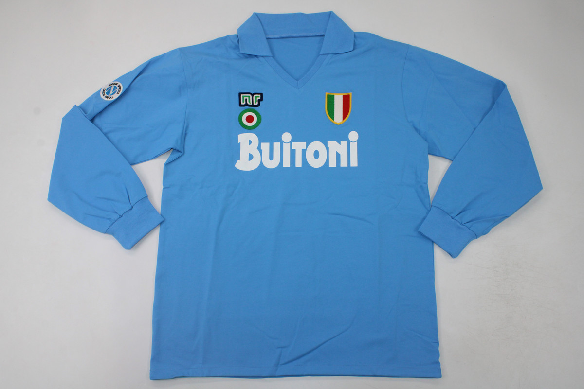 AAA Quality Napoli 87/88 Home Long Soccer Jersey